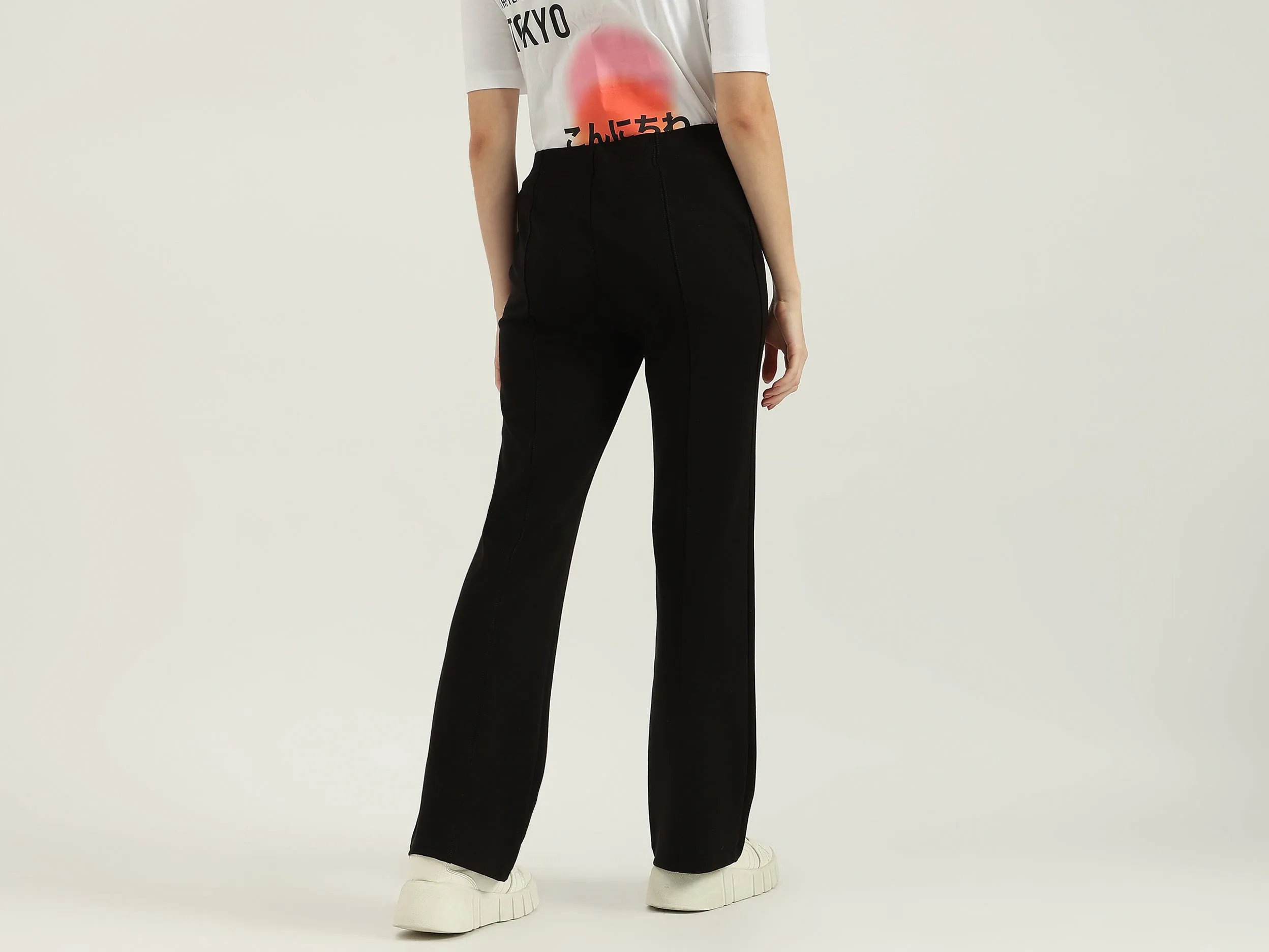 Solid Bootcut Fit Leggings