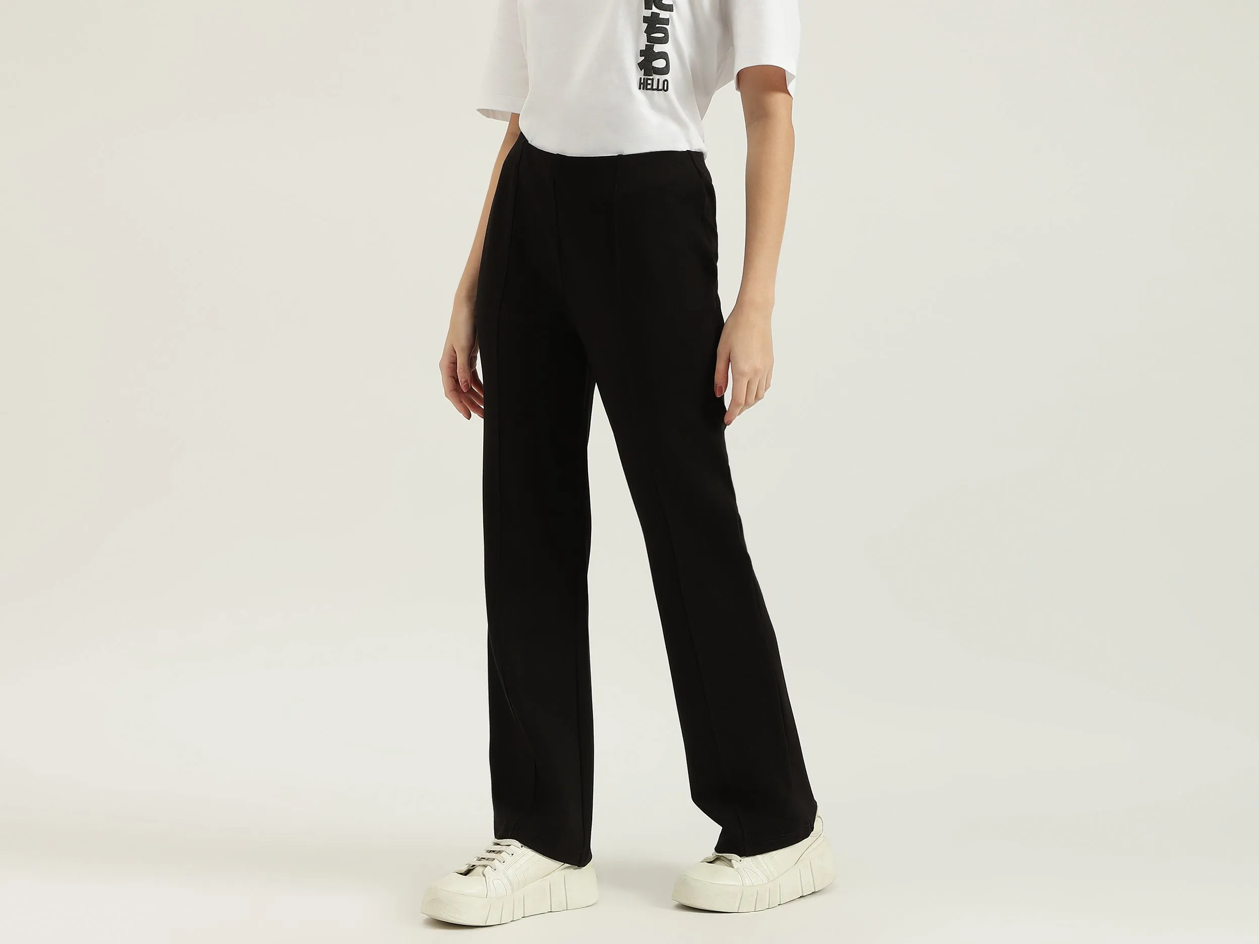 Solid Bootcut Fit Leggings