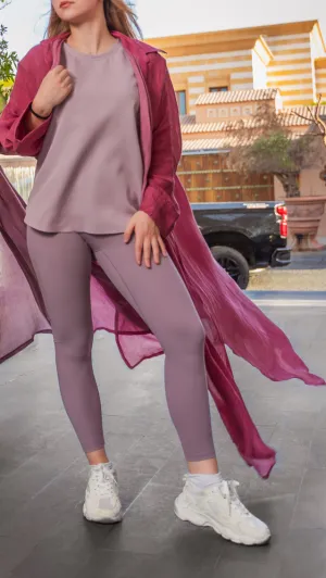 Spicy Pink Buttery Soft Everyday Leggings 25" - Yoga, Workout, Lounge