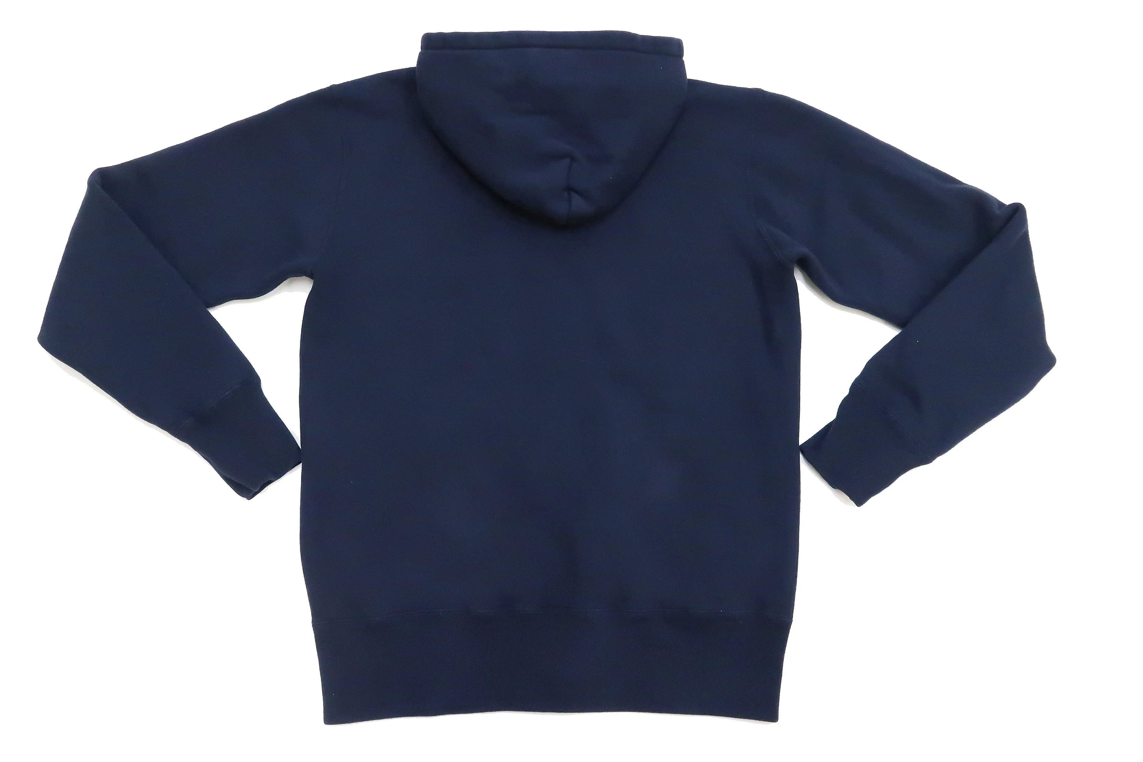 Studio D'artisan Plain Hoodie Men's Solid Zip-Up Hooded Sweatshirt 8087M Navy-Blue