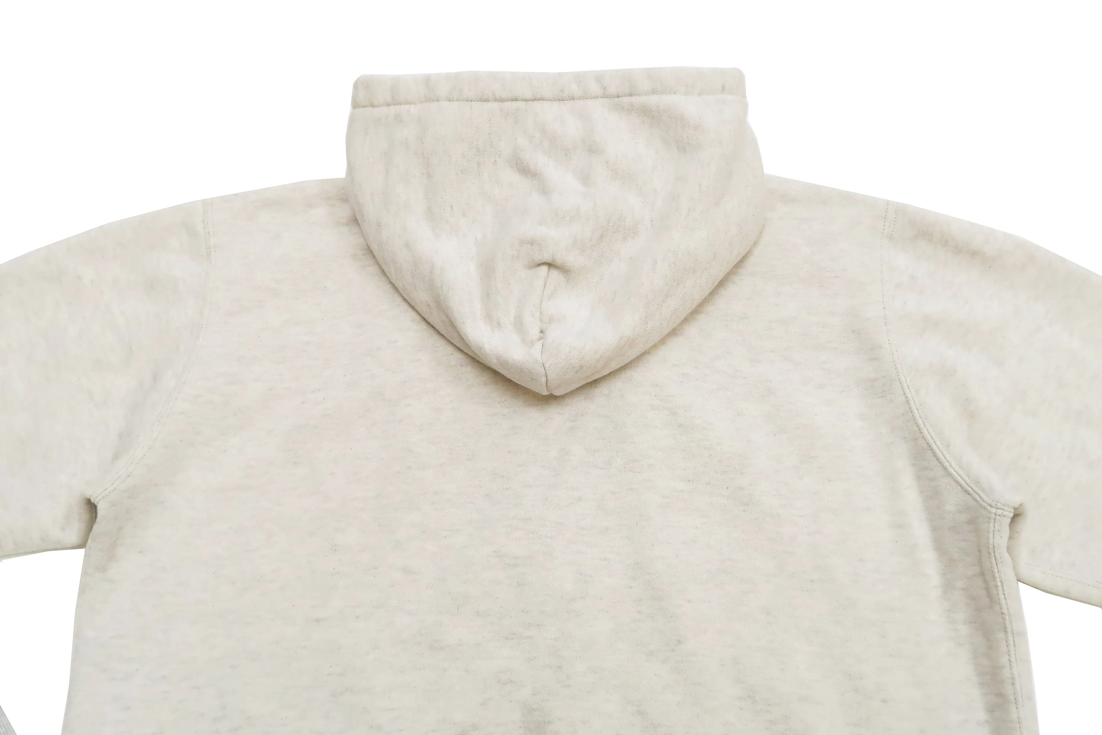 Studio D'artisan Plain Hoodie Men's Solid Zip-Up Hooded Sweatshirt 8087M Oatmeal