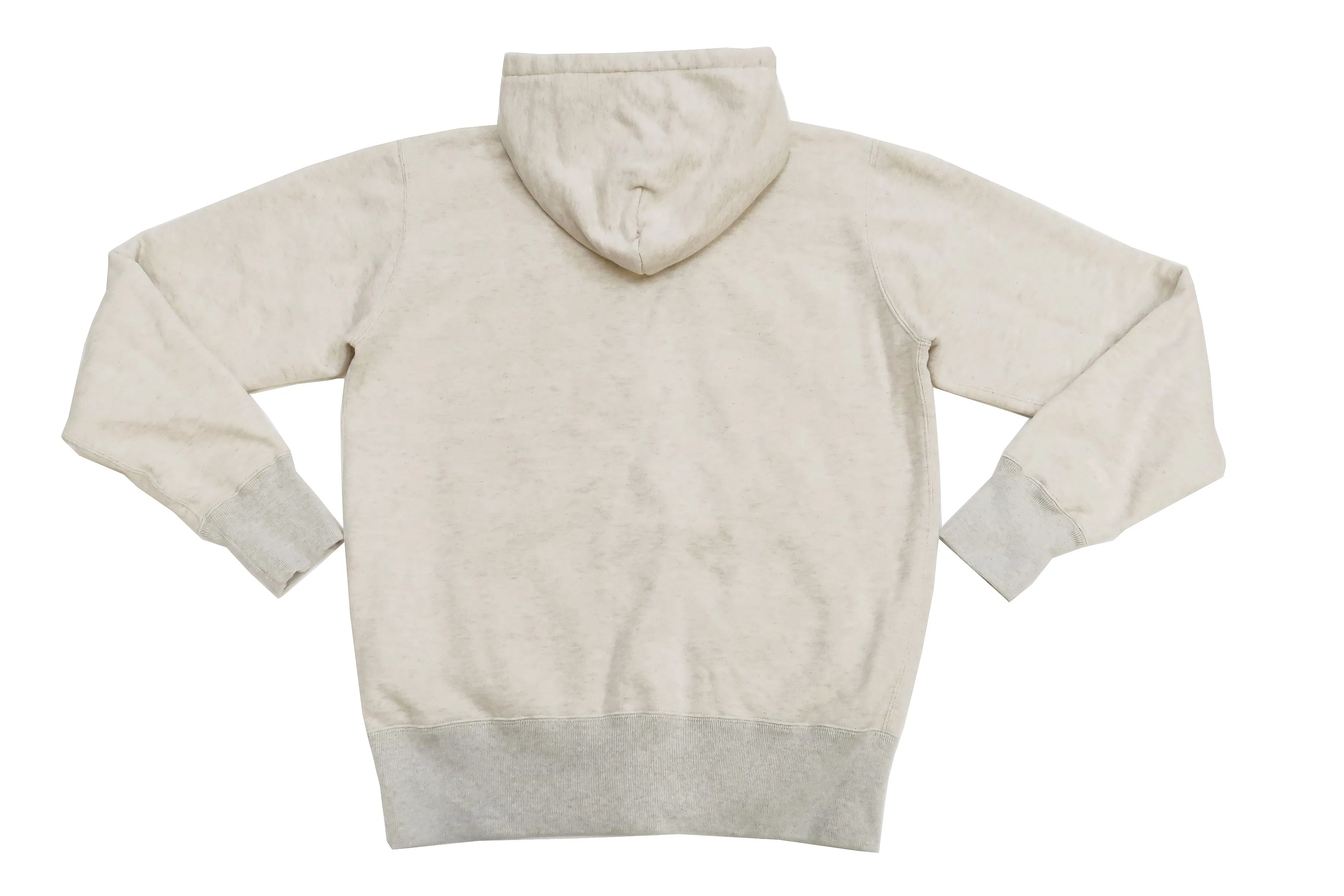 Studio D'artisan Plain Hoodie Men's Solid Zip-Up Hooded Sweatshirt 8087M Oatmeal