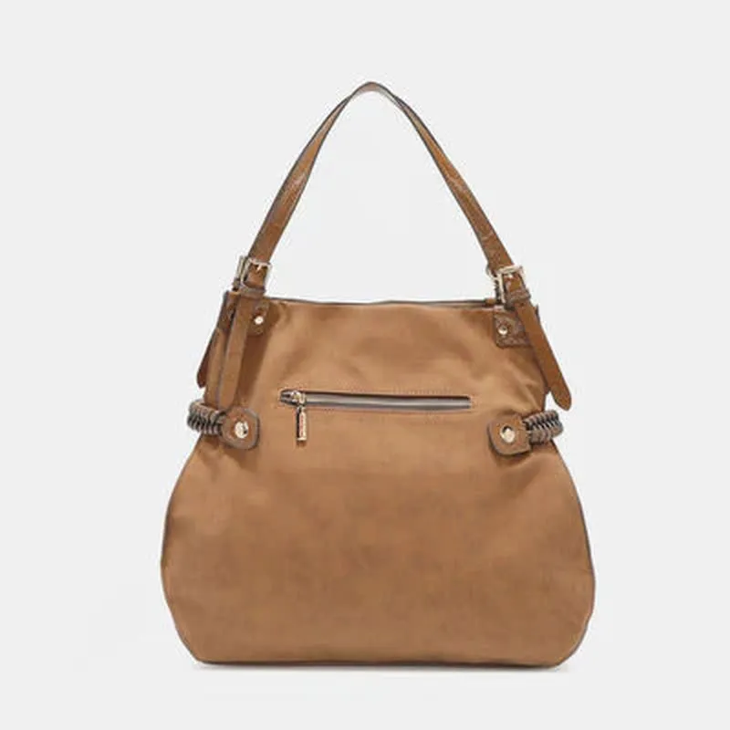 TasselGlam™ Braided Rhinestone Hobo – Nicole Lee USA Embroidered Luxe Bag