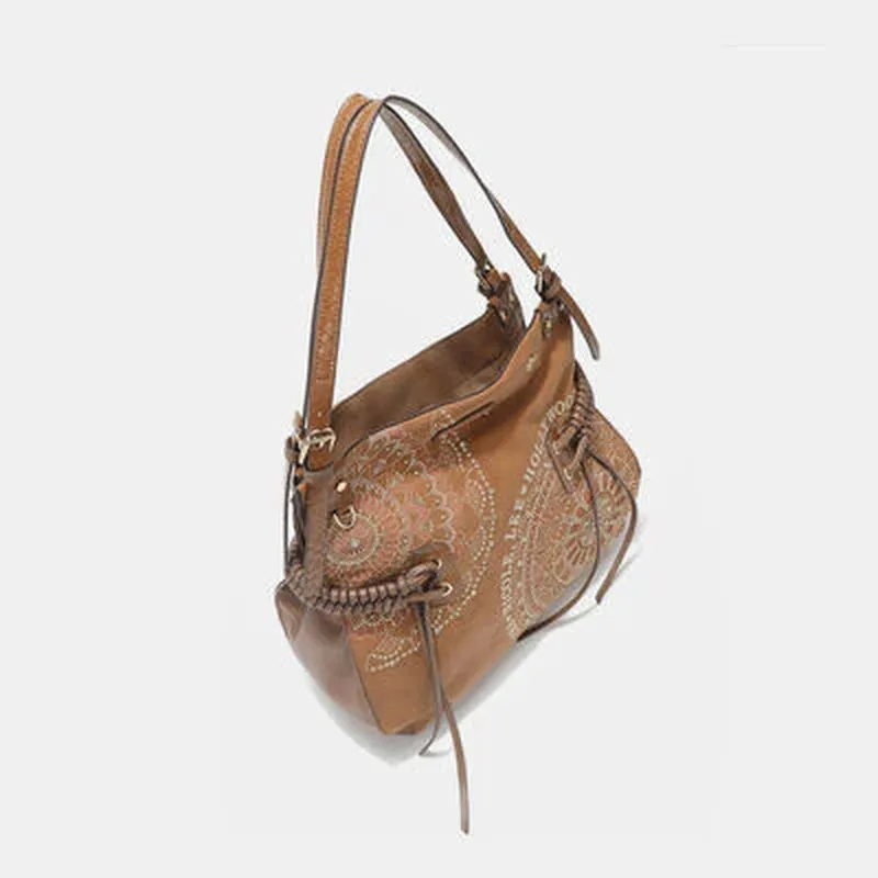 TasselGlam™ Braided Rhinestone Hobo – Nicole Lee USA Embroidered Luxe Bag