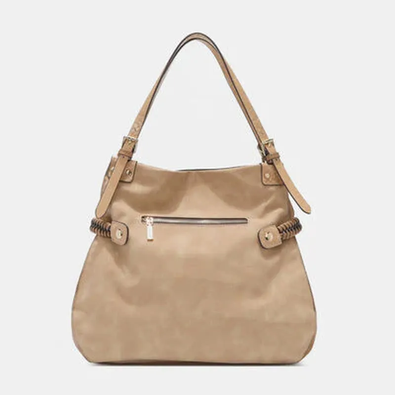 TasselGlam™ Braided Rhinestone Hobo – Nicole Lee USA Embroidered Luxe Bag