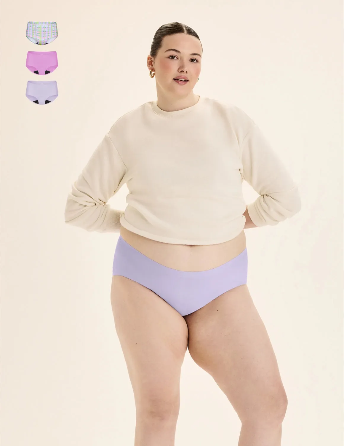 Teen Light Leakproof No-Show Boyshort 3-Pack