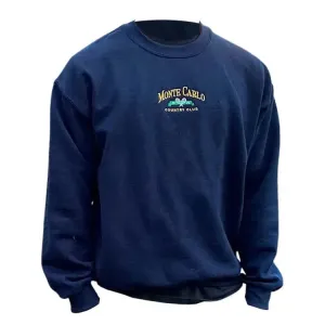 Tennis Embroidery Vintage Sweatshirt with Y2K Aesthetic