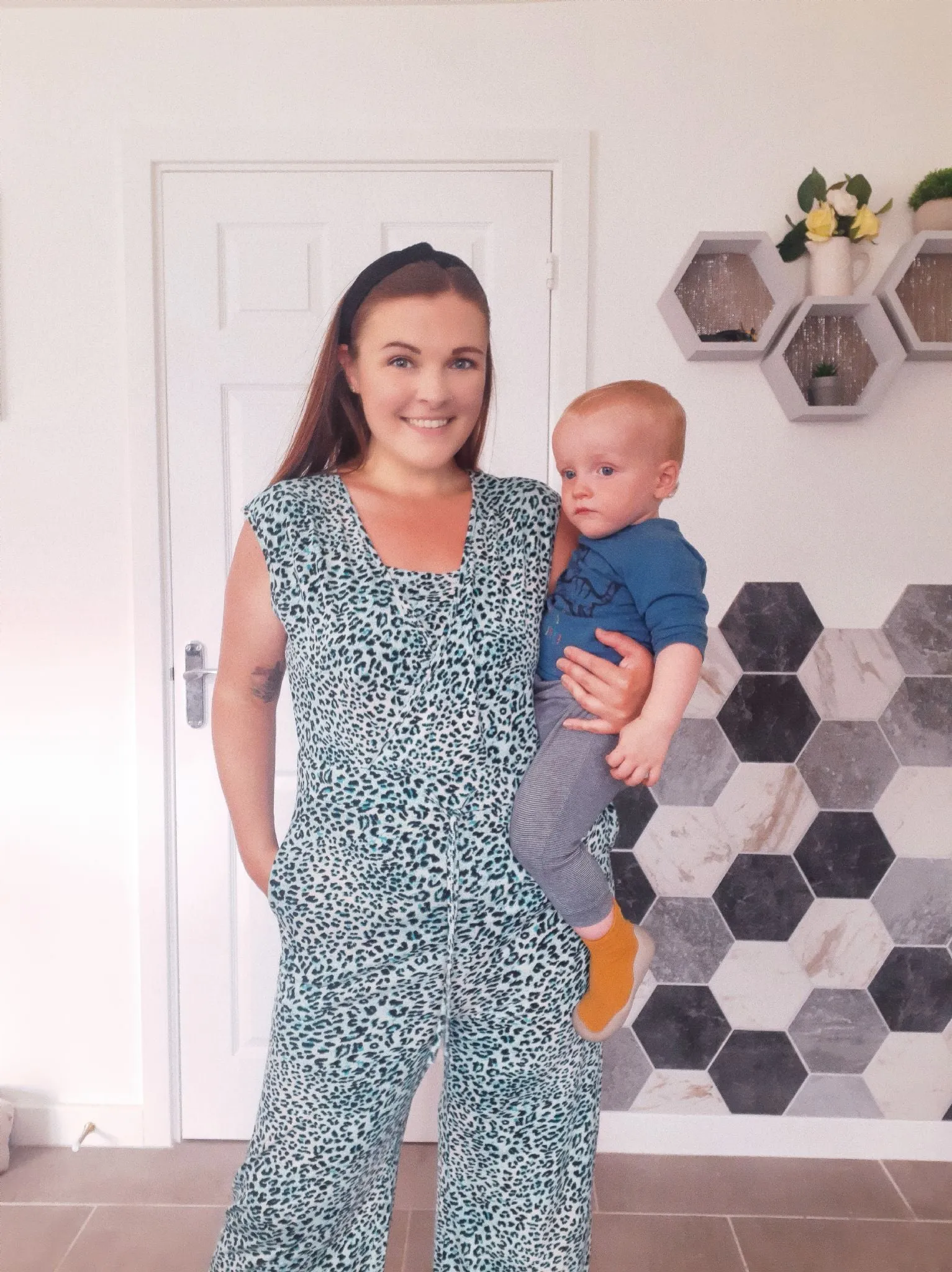 The Breastfeeding Jumpsuit - Lexi Blue