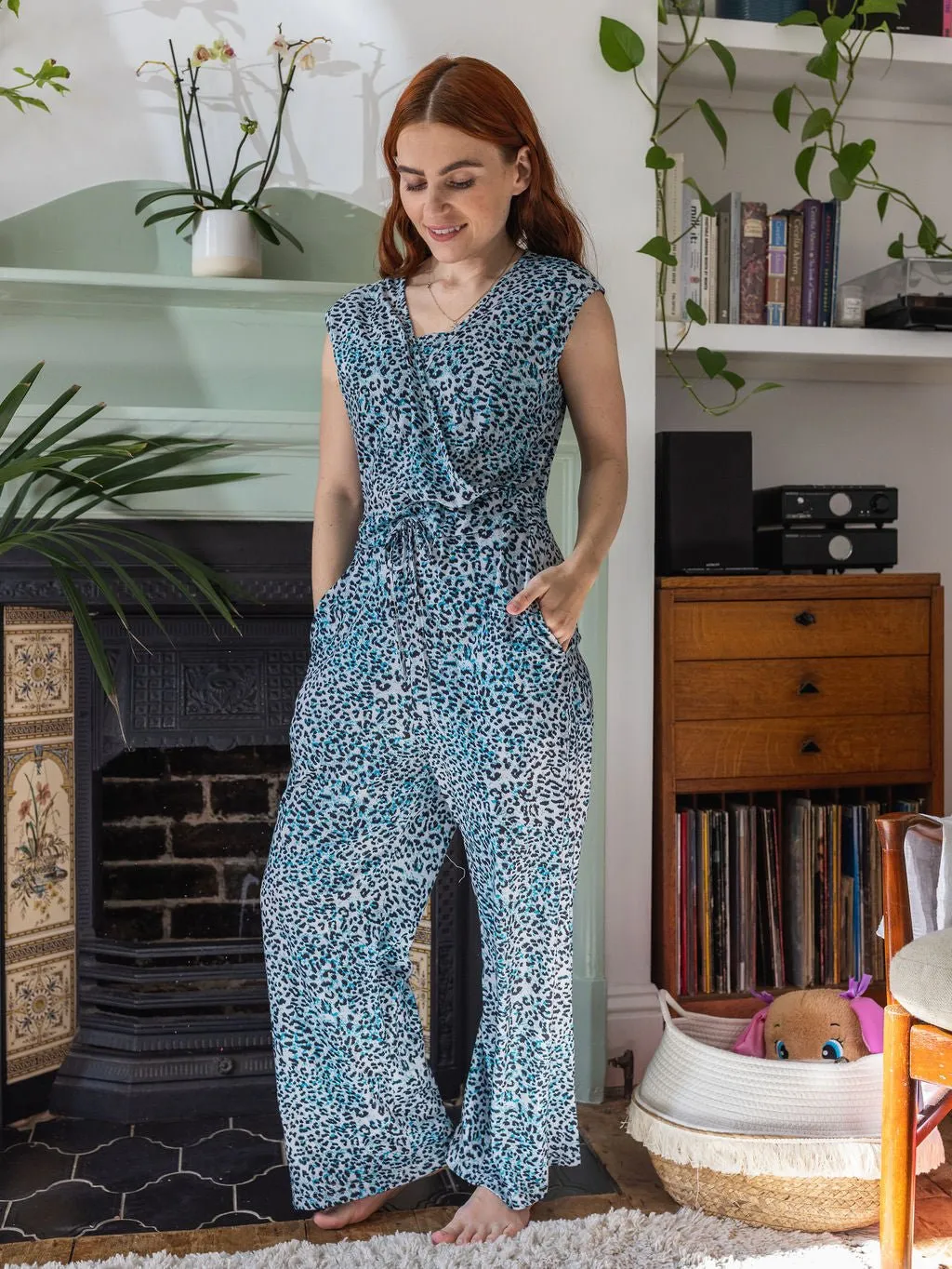 The Breastfeeding Jumpsuit - Lexi Blue