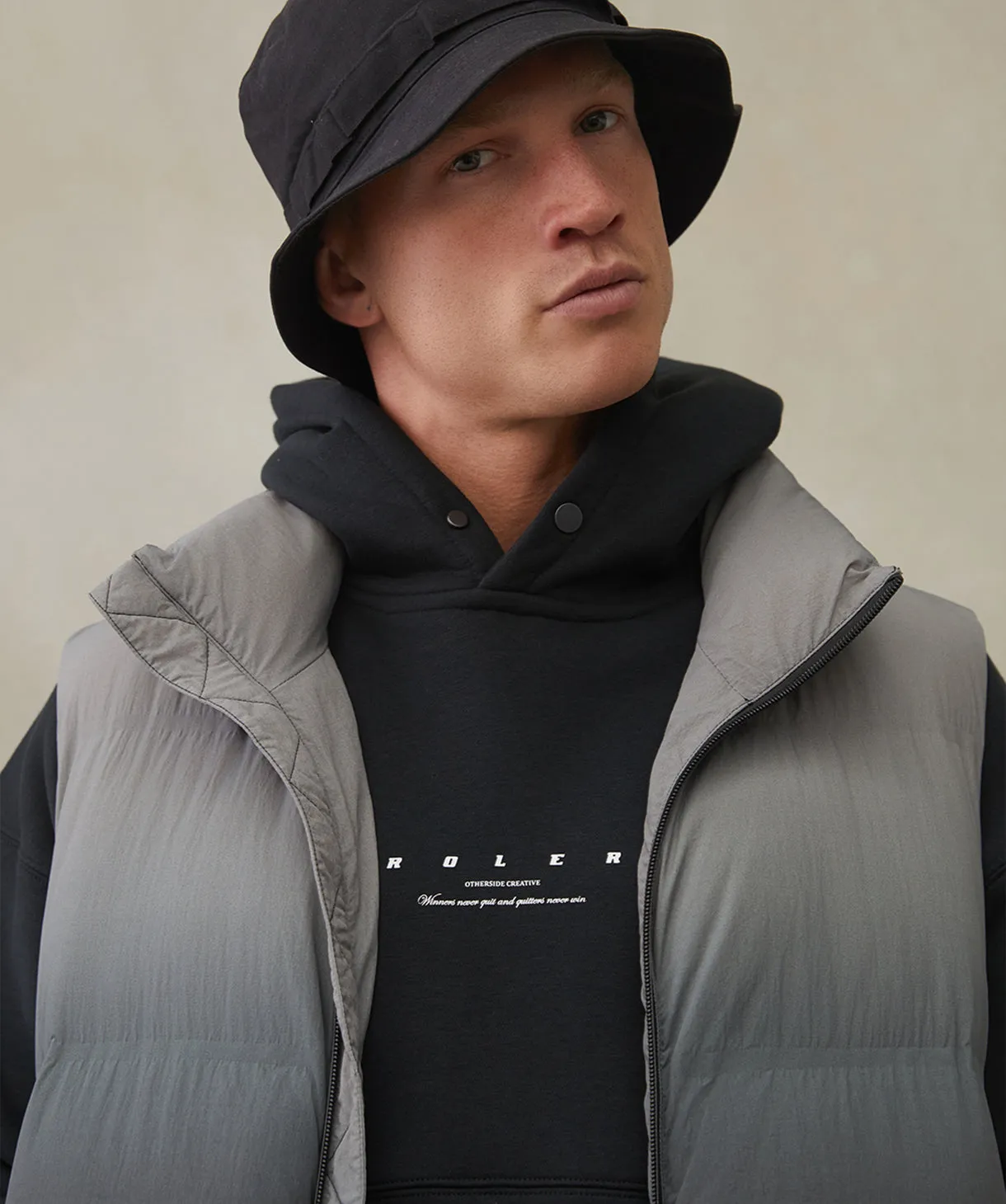 The Falco Puffer Vest - Charcoal