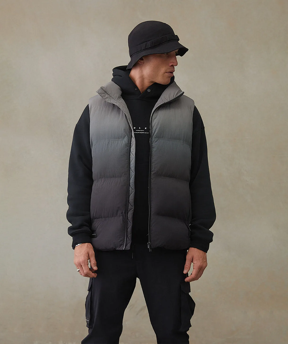 The Falco Puffer Vest - Charcoal