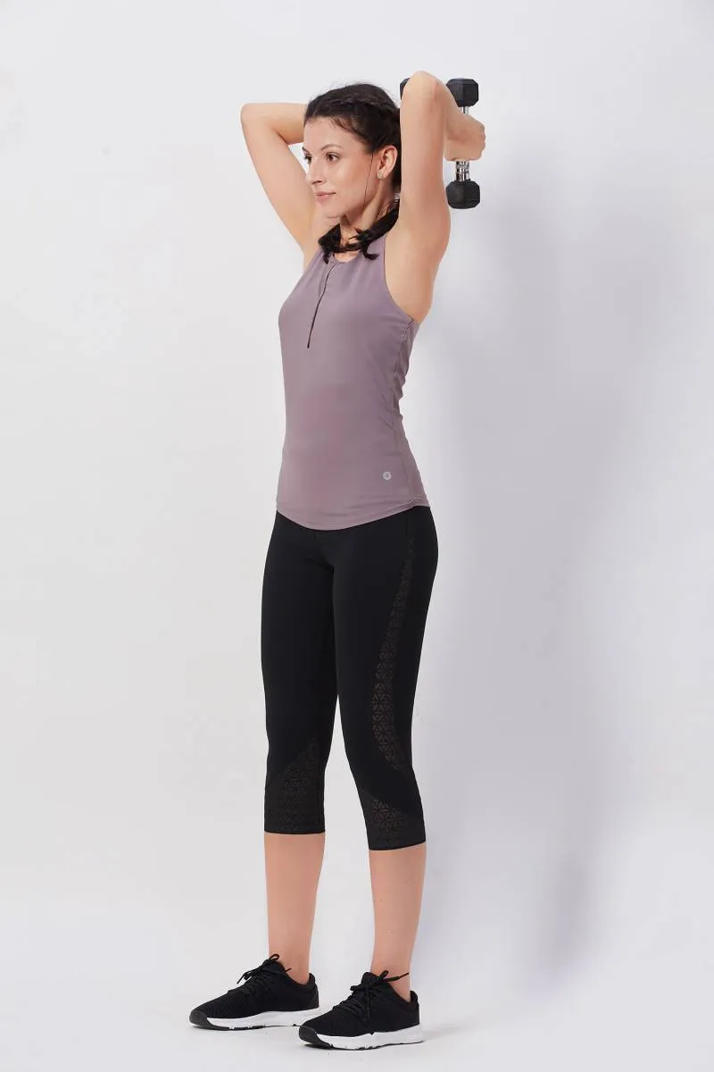 The Selene Sleeveless Tank Top - Plum
