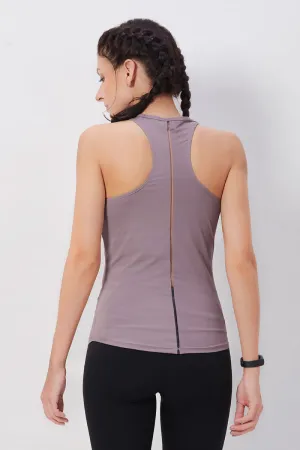 The Selene Sleeveless Tank Top - Plum