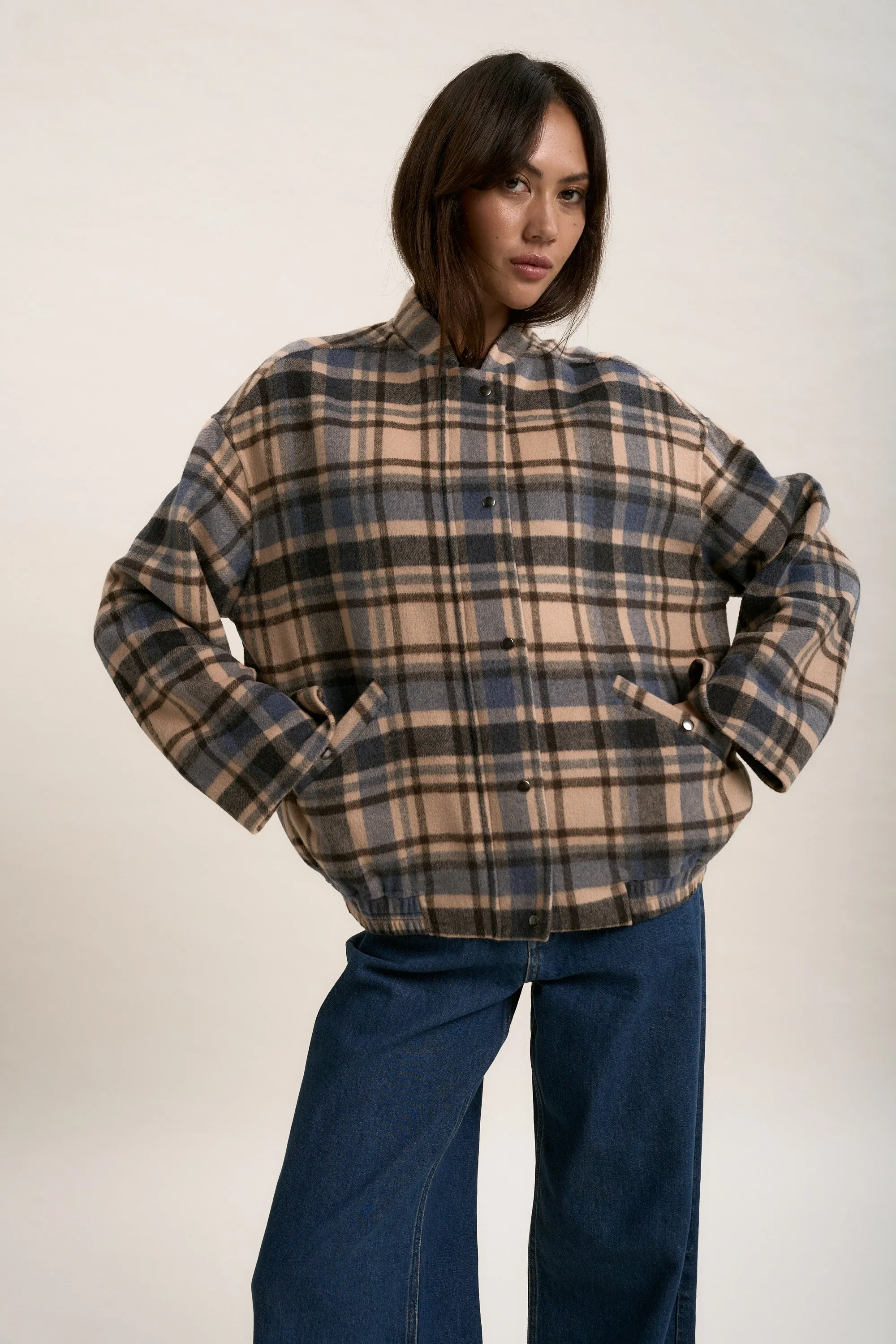 The Wool Blend Bomber Coat