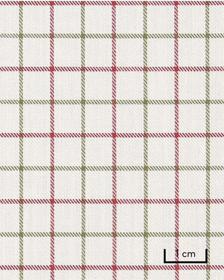 Thomas Mason Green Bordeaux Tattersall Check