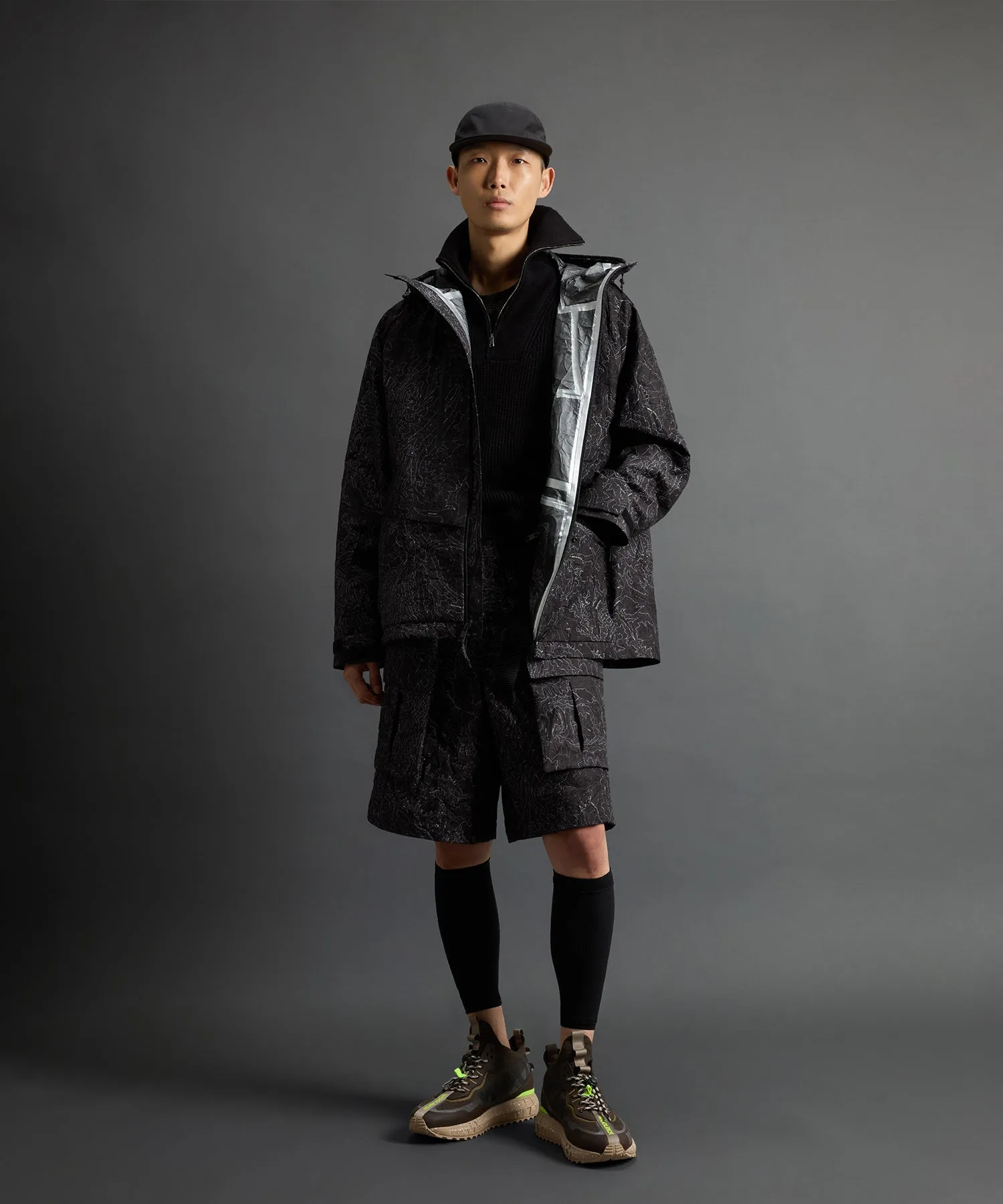 Todd Snyder x Woolrich 3-Layer Map Jacket in Black