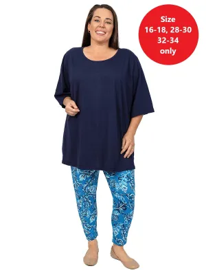 Truly Leggings - Blue Print*