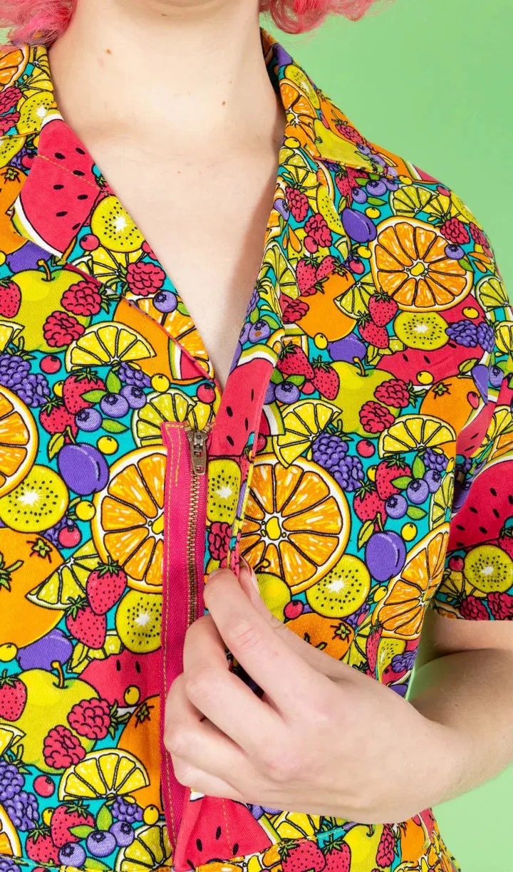 Tutti Frutti Stretch Twill Playsuit