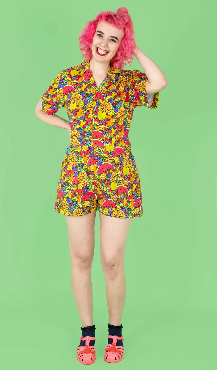 Tutti Frutti Stretch Twill Playsuit