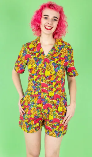 Tutti Frutti Stretch Twill Playsuit