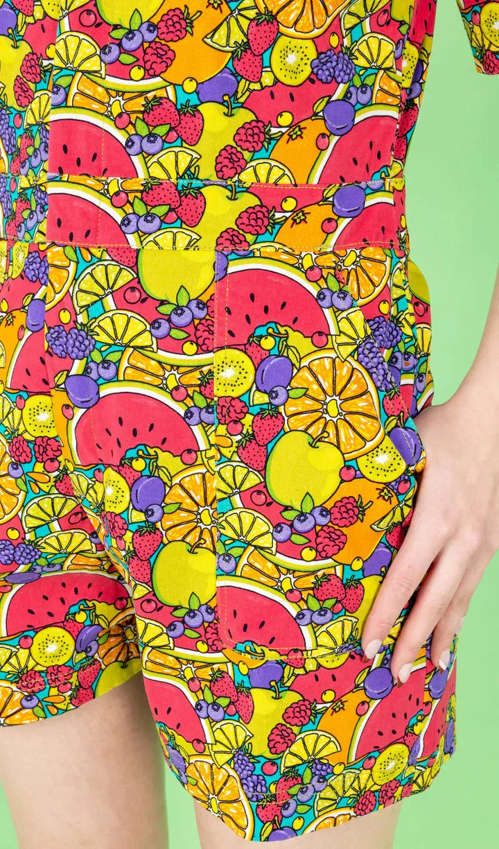Tutti Frutti Stretch Twill Playsuit