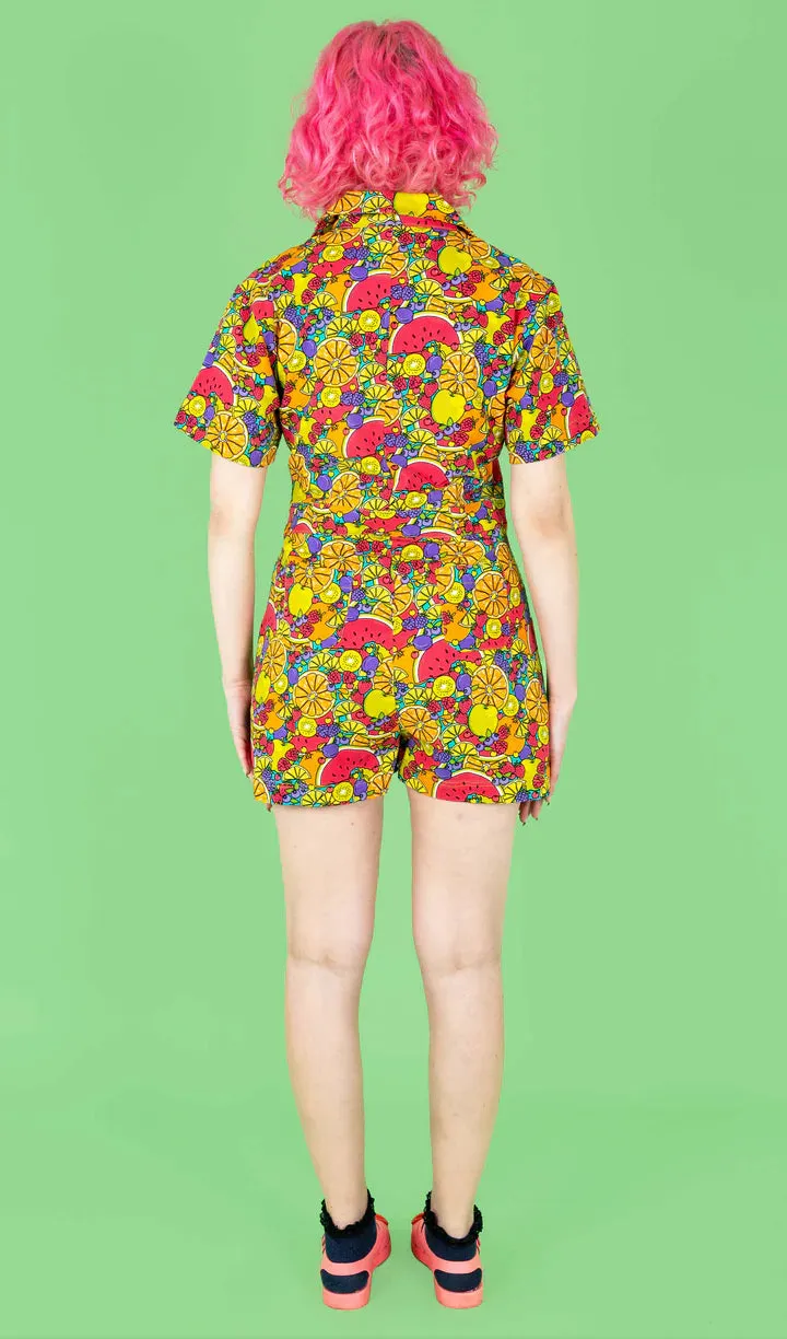 Tutti Frutti Stretch Twill Playsuit