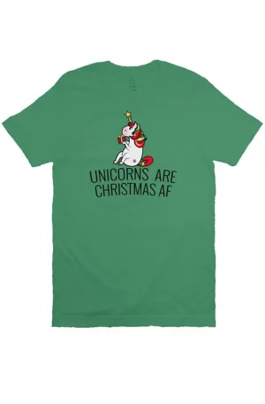 Unicorns Are Christmas AF Unisex Tee