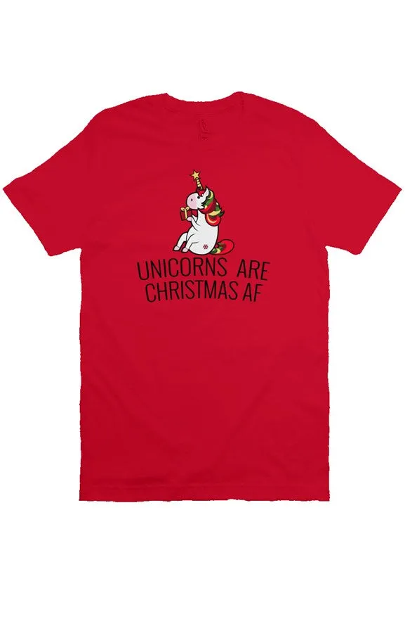 Unicorns Are Christmas AF Unisex Tee