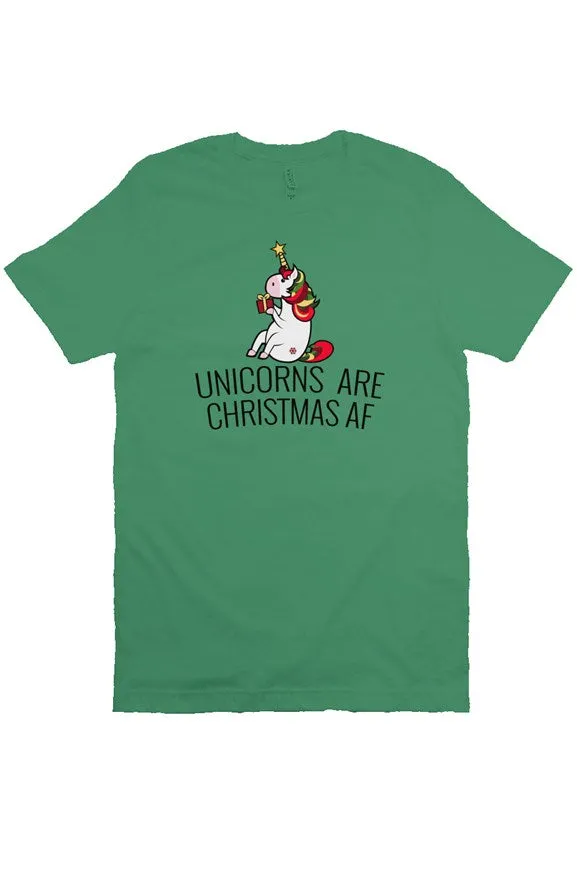 Unicorns Are Christmas AF Unisex Tee