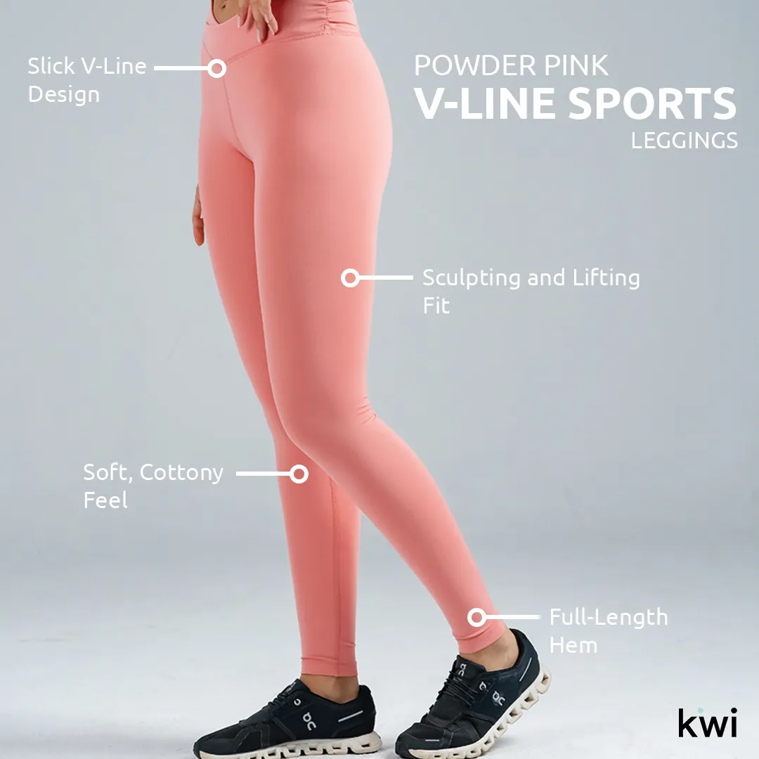 V-Line Powder Pink Sports Leggings