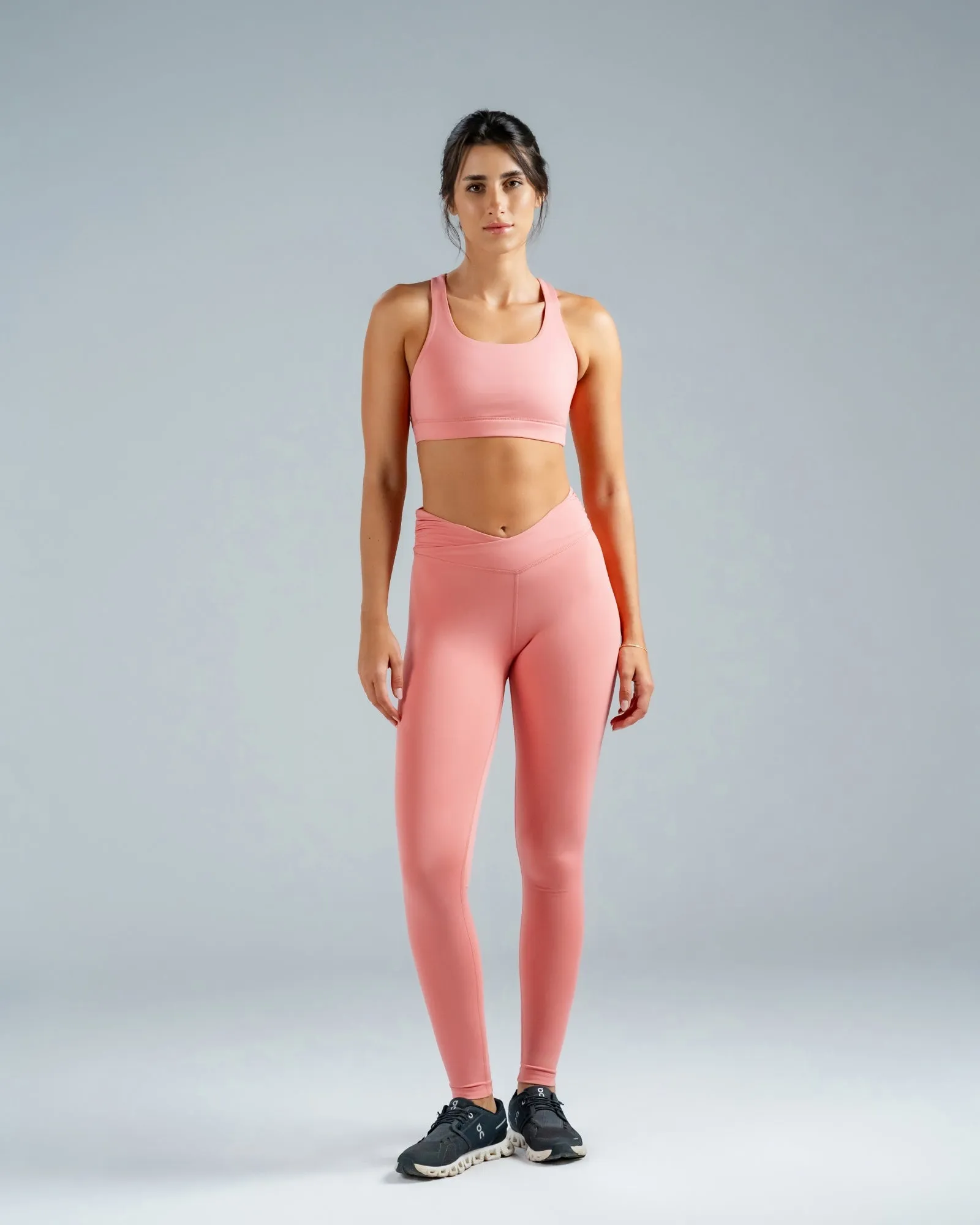 V-Line Powder Pink Sports Leggings