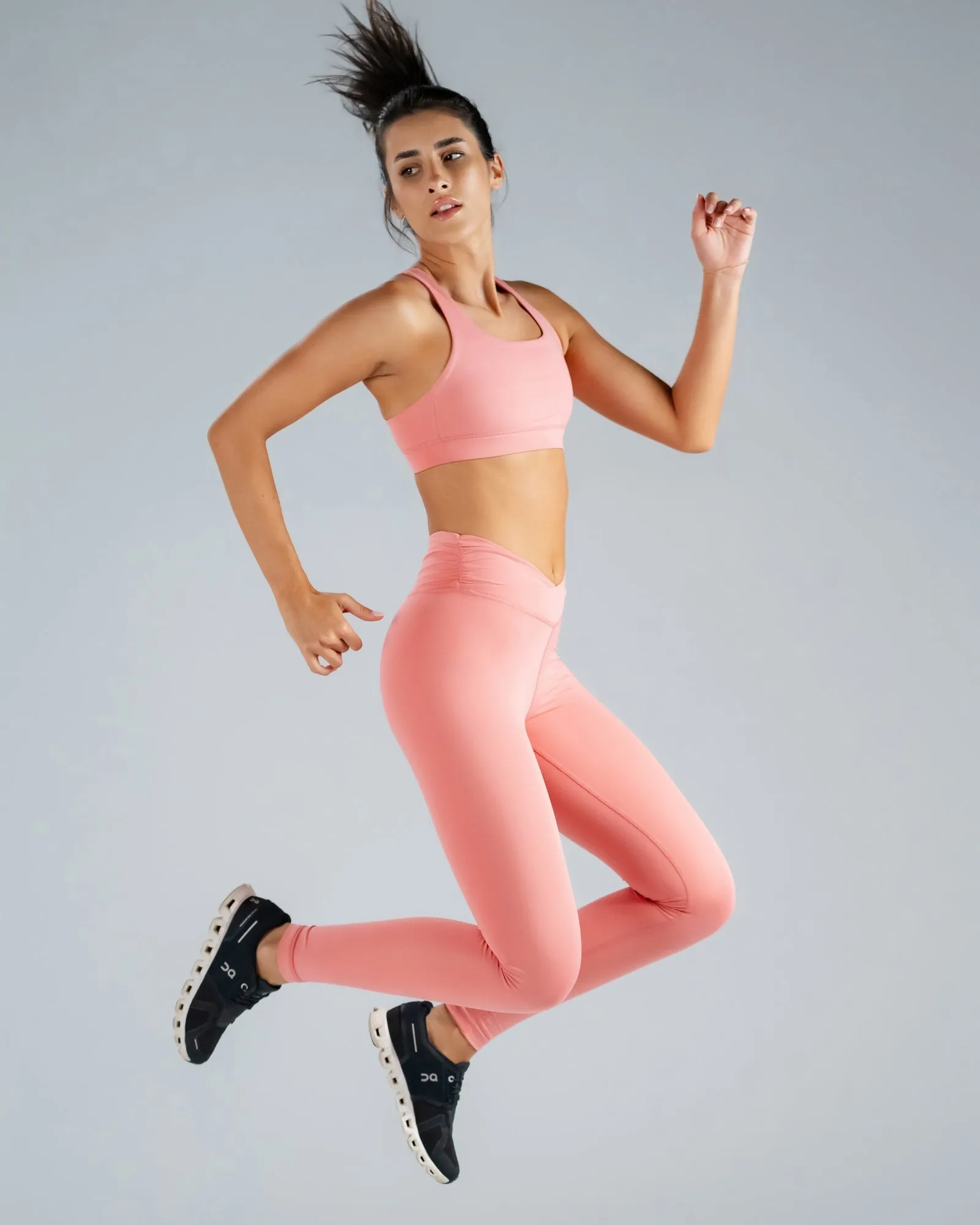 V-Line Powder Pink Sports Leggings
