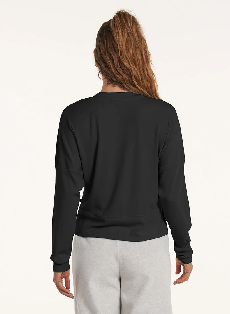 V-Neck Daily Side Slit Long Sleeve