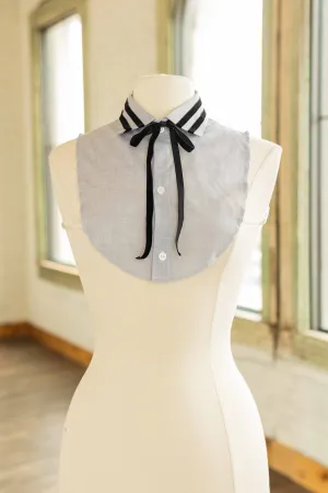 VELVET BOW FALSE COLLAR