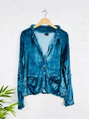 Velvet Long Sleeve Unlined Jacket