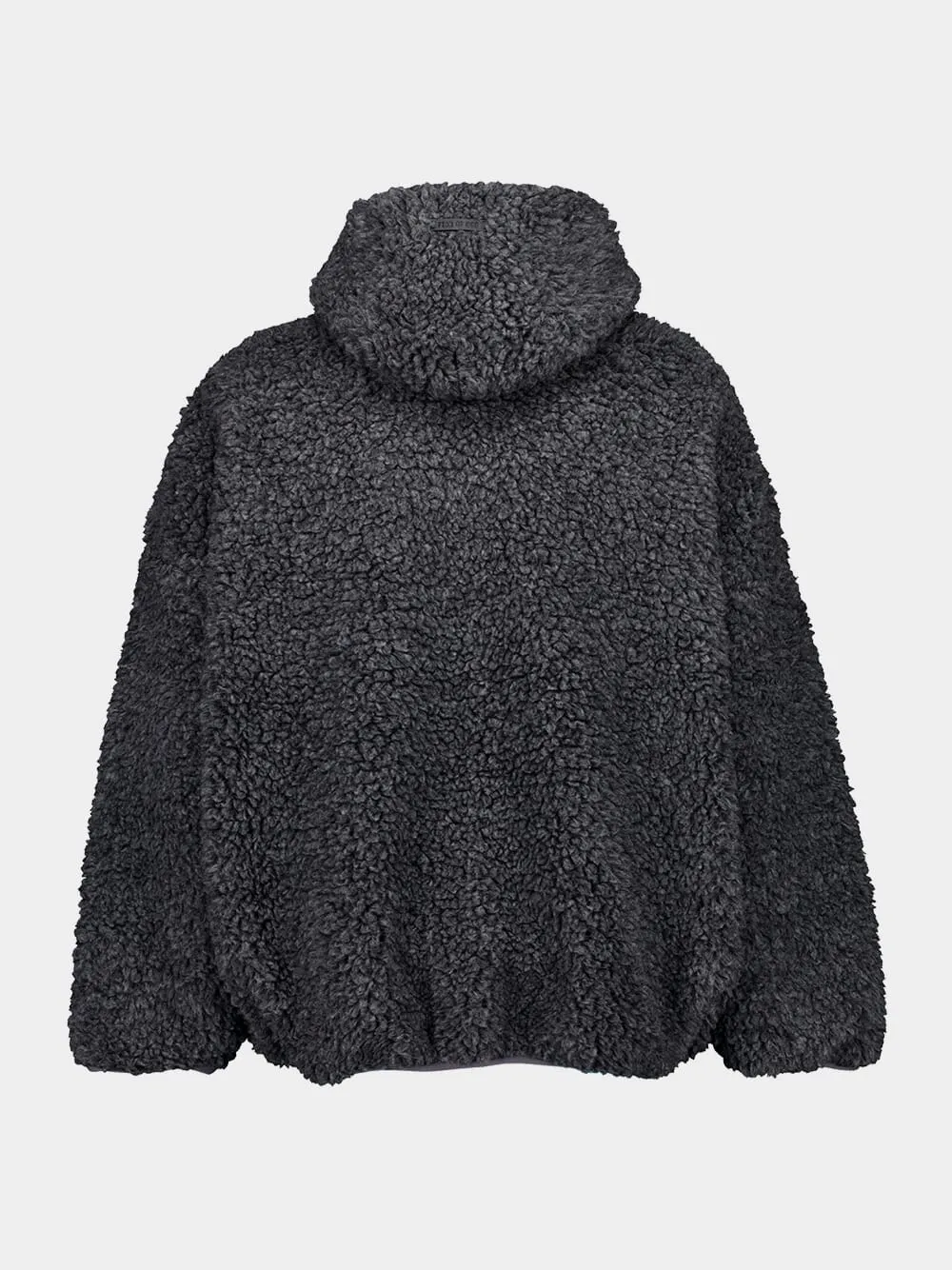 Vintage Black Polar Fleece Faux Fur Sweatshirt