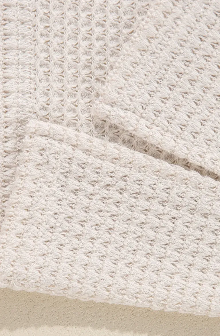 Waffle Knit Top - Pale Oat