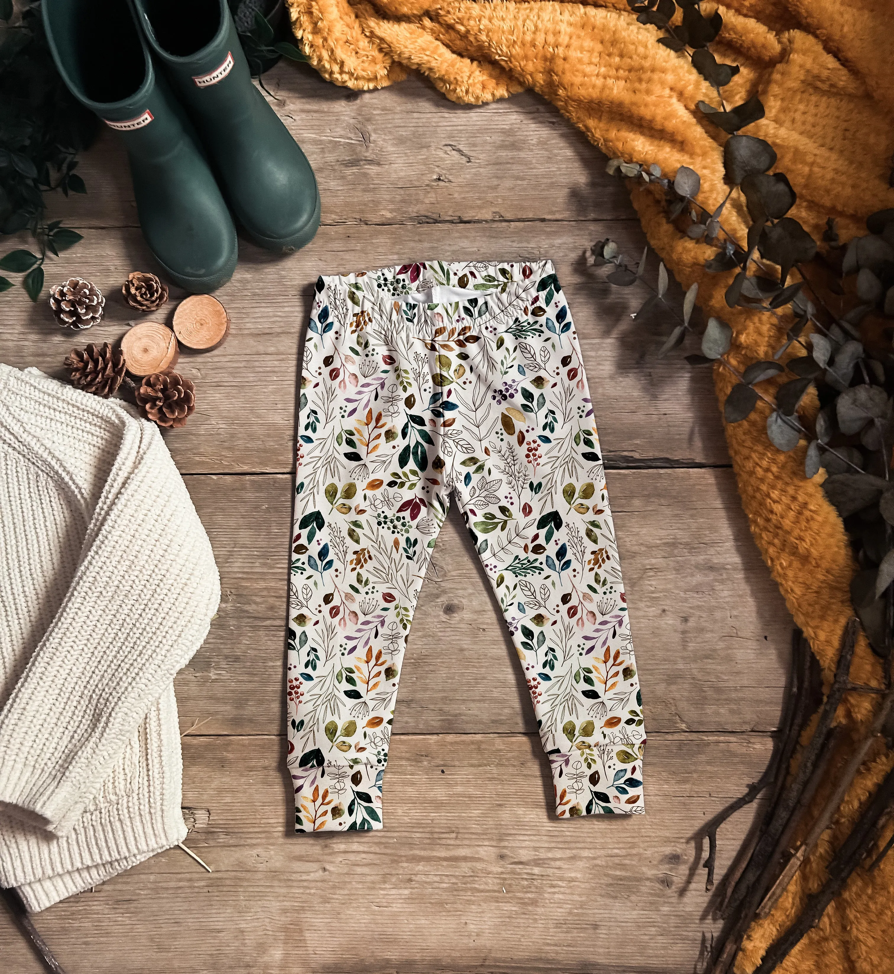 Watercolour Foliage Leggings