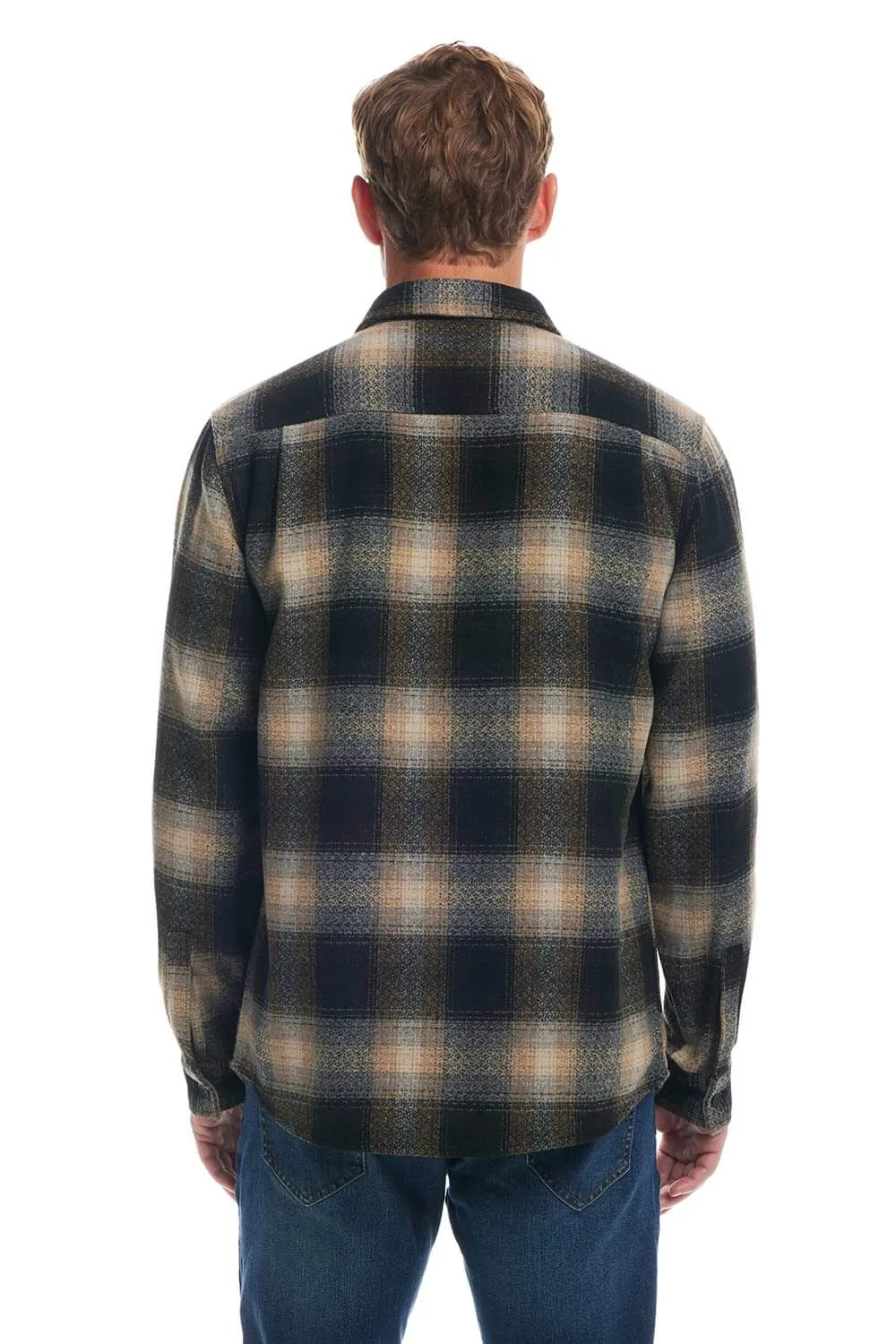 Weatherproof Vintage Brushed Lumber Jack Shirt Jacket for Men in Black | F2488137GK-BLACK