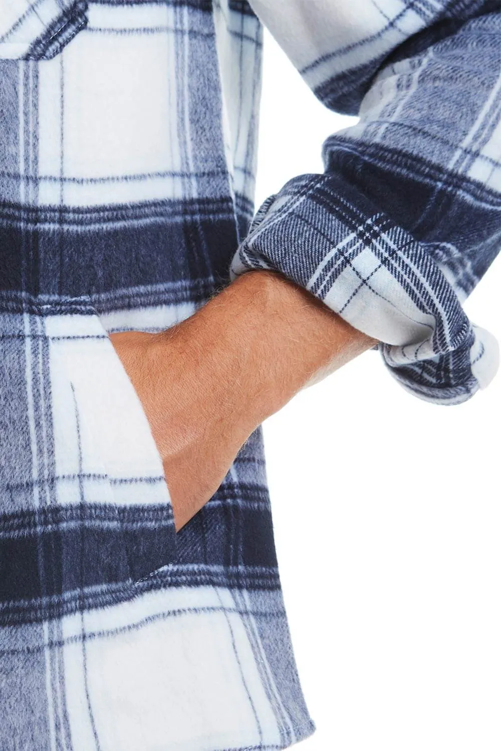 Weatherproof Vintage Brushed Shirt Jacket for Men in White Plaid | F2421091GK-WHITEPLAID