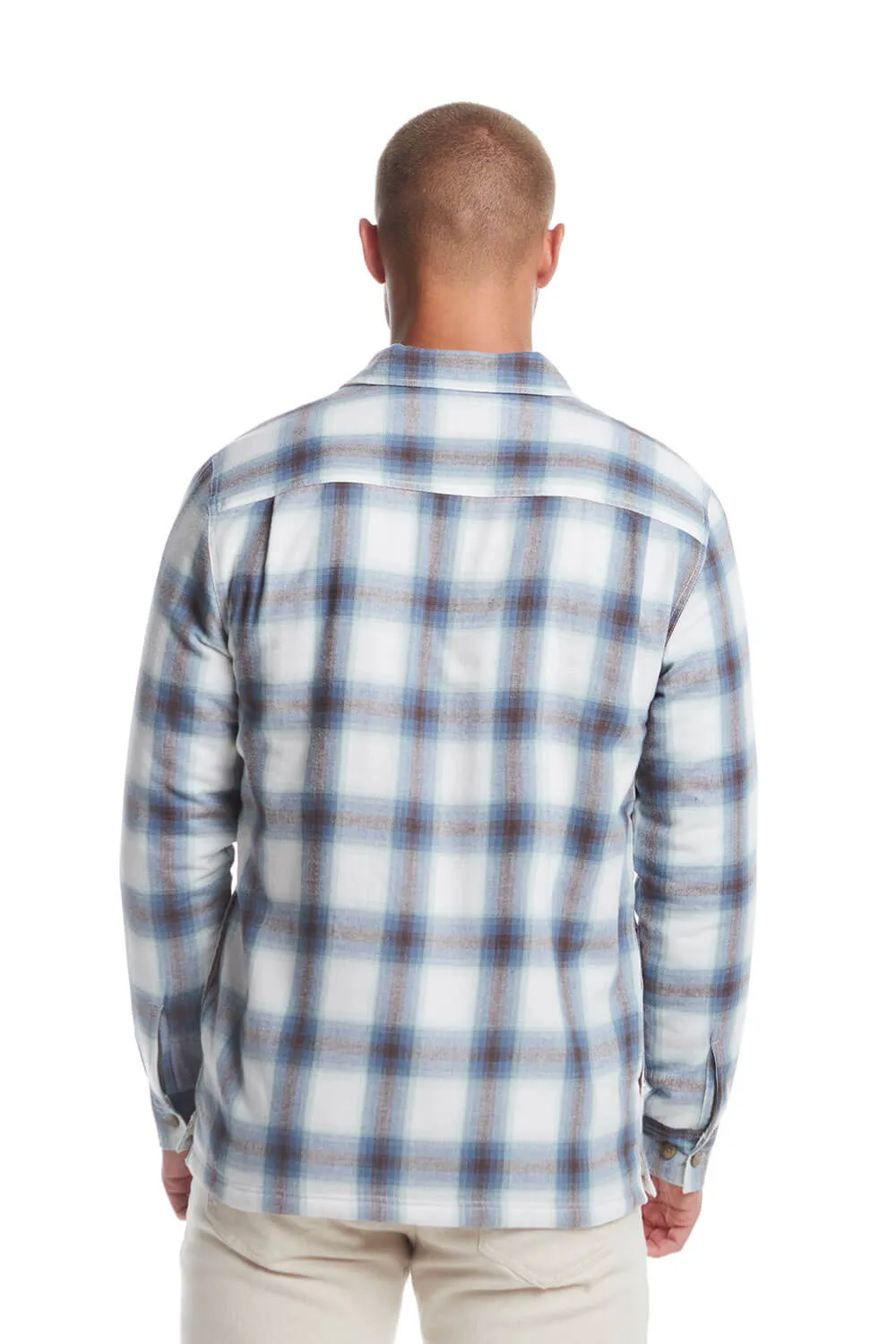 Weatherproof Vintage Sherpa Lined Shirt Jacket for Men in Blue Indigo | F245441GK-BLUEINDIGO