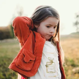 White Graphic Toddler "Couture" Perfume Bottle Tee