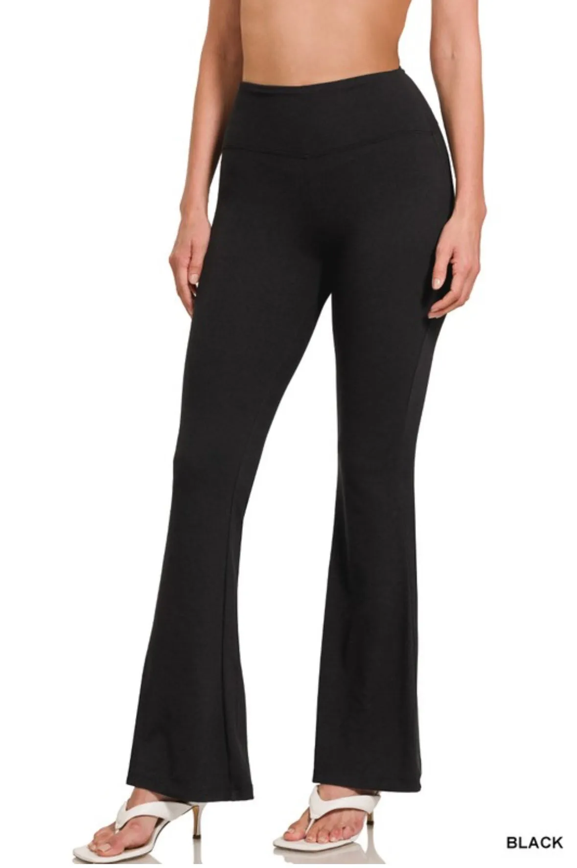 Wild & Free Buttery Soft Leggings (black and cream/beige)