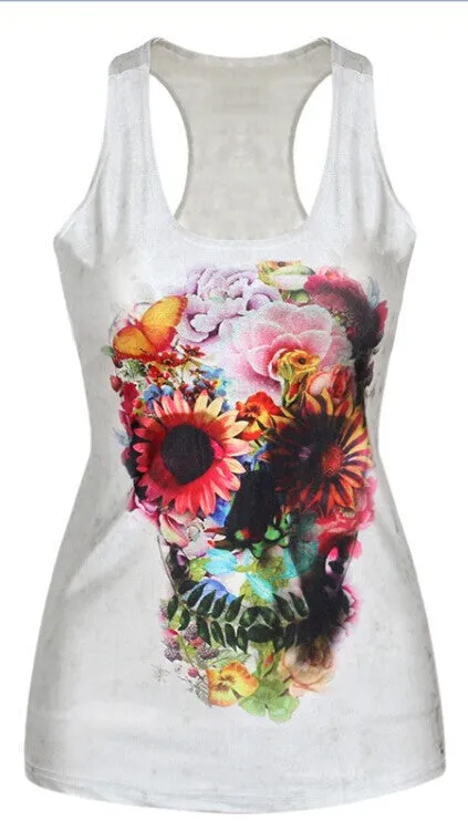 Women Digital Print Gothic Punk Club Street Style T-Shirt Sexy Women Tops Tees