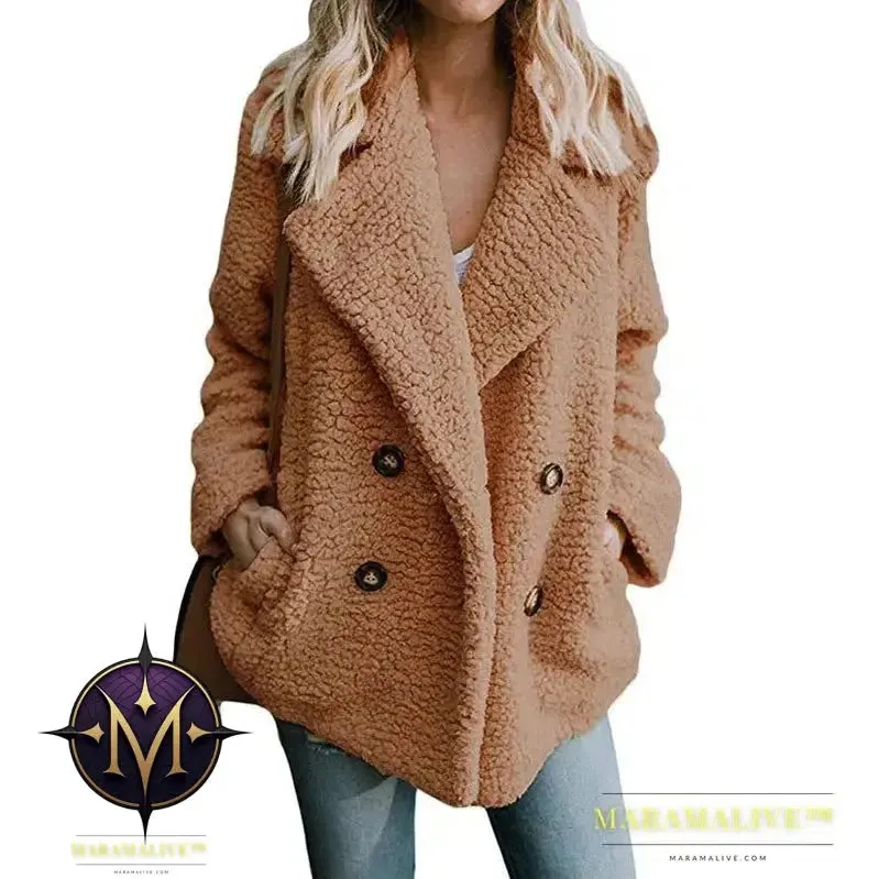 Women Faux Fur Coat Warm Autumn Winter Teddy Female Casual Coat Oversized Soft Fluffy Fleece Jackets Overcoat