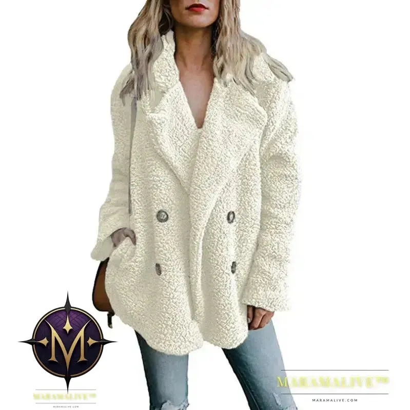 Women Faux Fur Coat Warm Autumn Winter Teddy Female Casual Coat Oversized Soft Fluffy Fleece Jackets Overcoat