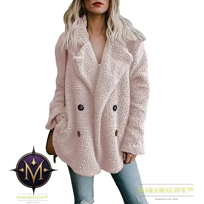 Women Faux Fur Coat Warm Autumn Winter Teddy Female Casual Coat Oversized Soft Fluffy Fleece Jackets Overcoat