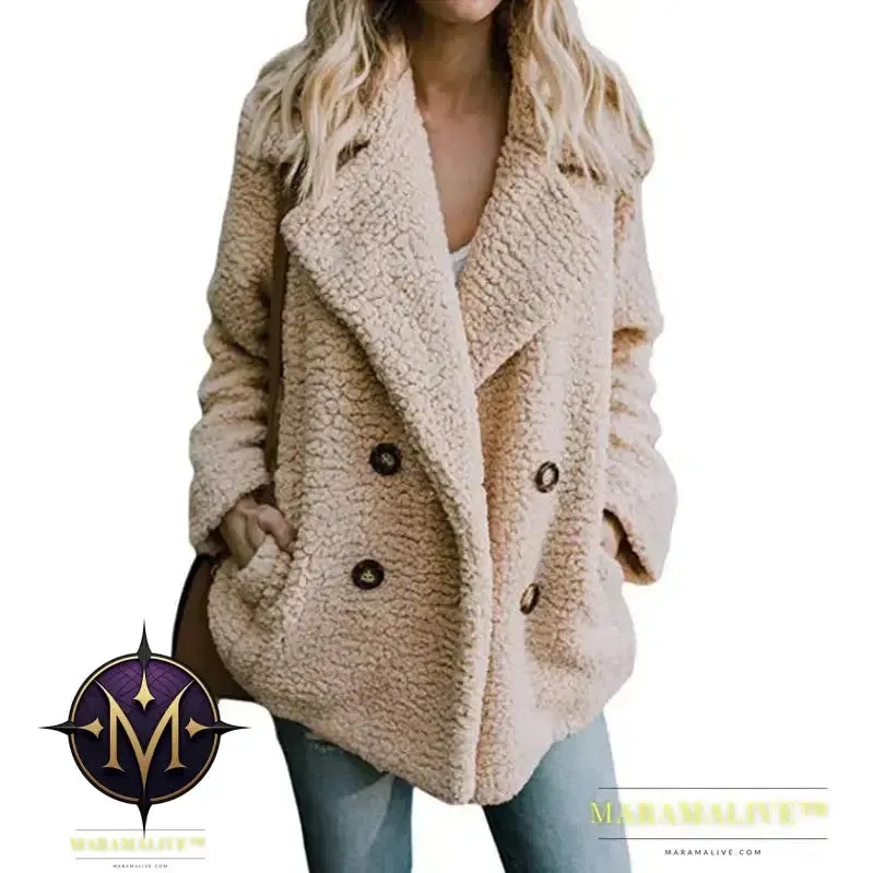 Women Faux Fur Coat Warm Autumn Winter Teddy Female Casual Coat Oversized Soft Fluffy Fleece Jackets Overcoat