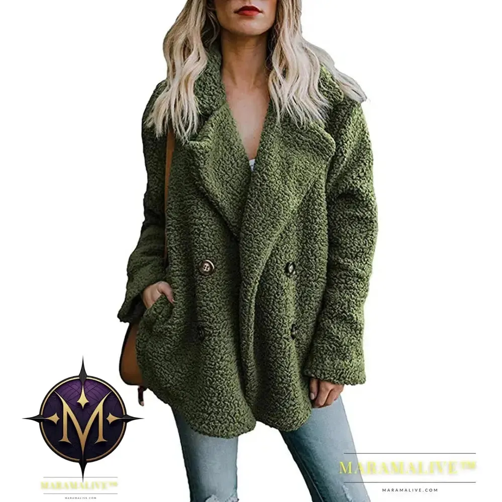 Women Faux Fur Coat Warm Autumn Winter Teddy Female Casual Coat Oversized Soft Fluffy Fleece Jackets Overcoat
