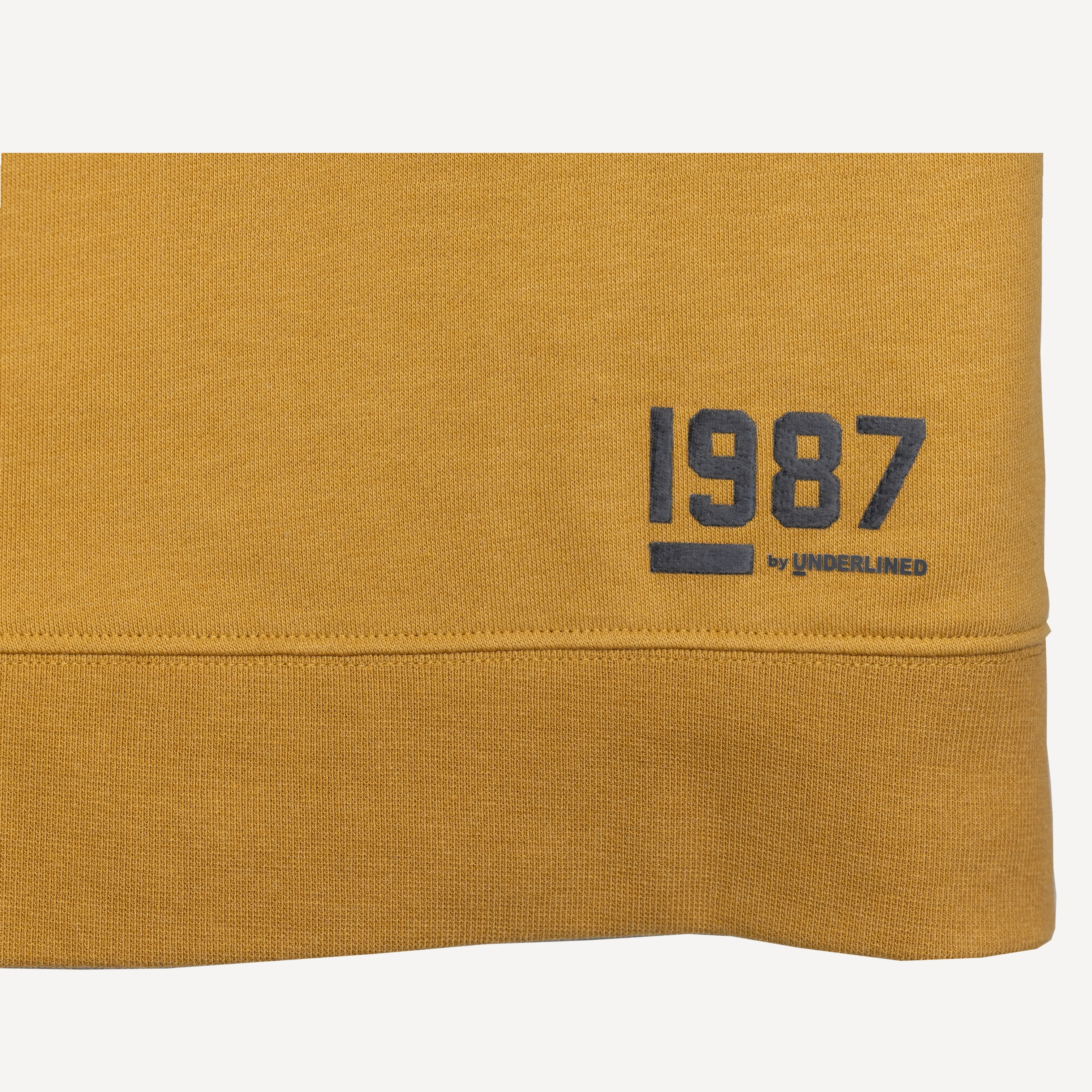 Womens Oversized Fleece Tee Shirt - Honey Mustard